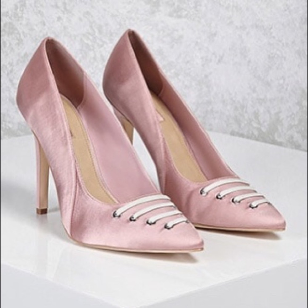 Forever 21 satin lace front shoes.
